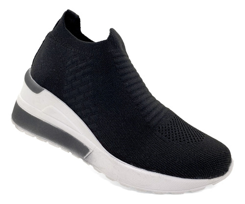 Zapatilla Mujer Taco Chino 6cm Elastizada Urbana Plataforma