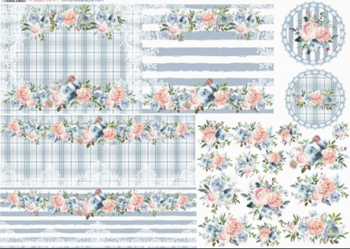 Láminas De Seda Para Decoupage La Tiendita Shabby Chic X 6 U