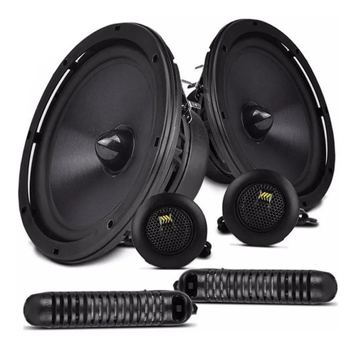 Kit 2 Vias Cs60bk Tweeter Alto Falante Bravox É Top Som