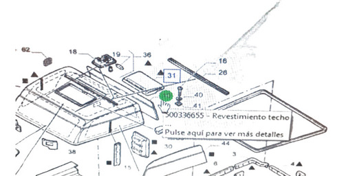 Forro Acolchado Techo Stralis Eurotech 