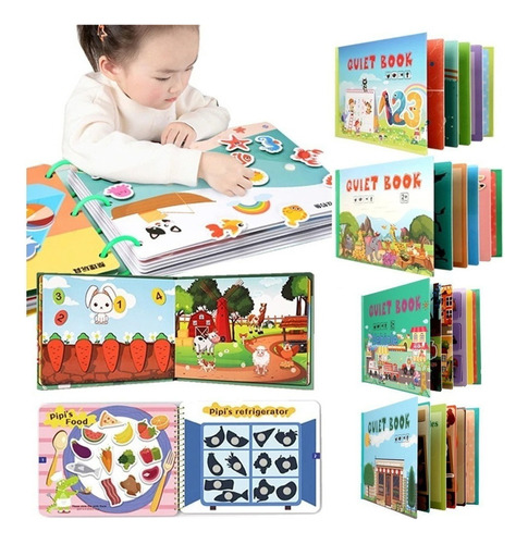 Gift Montessori Interactive Book,silent For Book