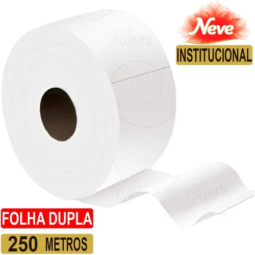 Papel Higienico Neve Rolao Folha Dupla 3x250m P/ Empresas