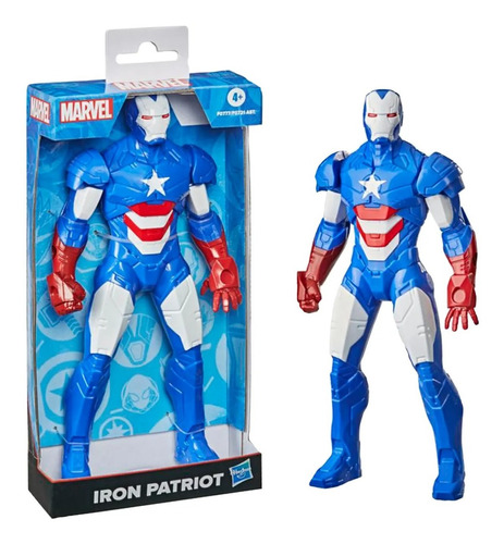  Figura De Accion Hasbro 24cm Marvel Iron Man Patriota F0777