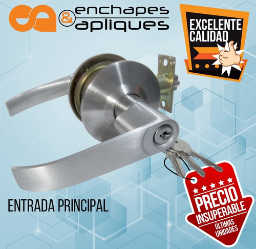 Imagen 2 de 4 de Chapa Manija Ibiza Inox - Entrada Ppal