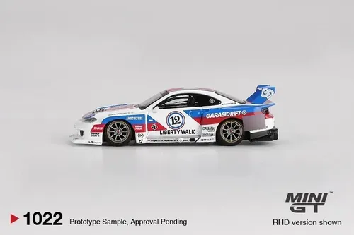Mini GT Nissan S15 Silvia #1022 LB-Super Silhueta branca | Frete