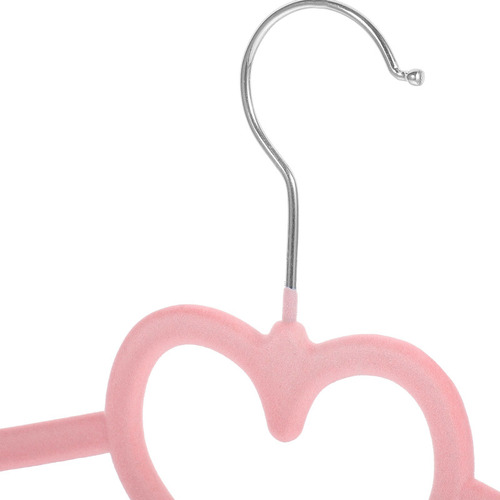 Kit 50 Cabide Slim De Veludo Rosa Infantil Ultra Fino