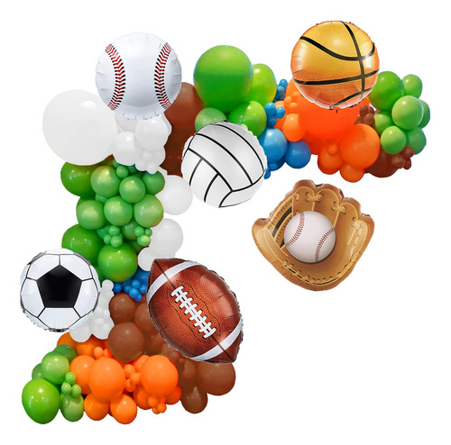 Guirnalda De Globos Deportivos Para Decoracion De Fiesta De