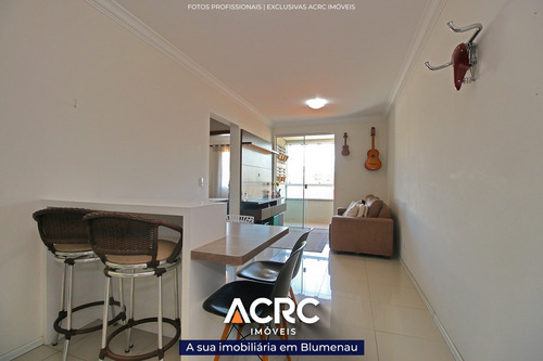 Imagem 2 de 14 de Acrc Imóveis - Apartamento Semimobiliado Com Sacada E Churrasqueira Para Venda No Bairro Fortaleza - Ap04322 - 69355089