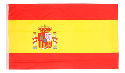 2 Ojales Metálicos Bandera De España 90 X 150 Cm