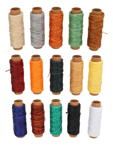 Hilo Encerado For Pulseras 15 Piezas, 15 Colores, 50 Metros