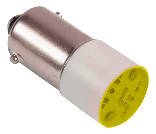 Foco Bayoneta Ba9s Led Amarillo 110 Vcd / 110 Vca 10 X 28 Mm