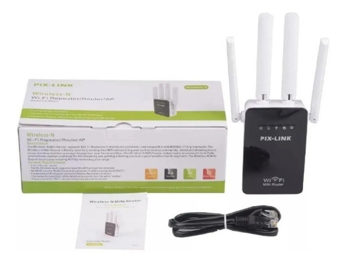 Imagen 3 de 4 de Repetidor De Wifi 4 Antenas Wifi Rompemuros Router 300mbps