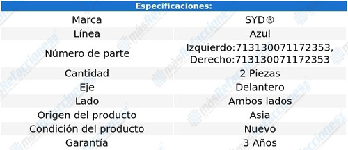 Par Terminales Interiores Dodge Durango 11-15 Azul Línea