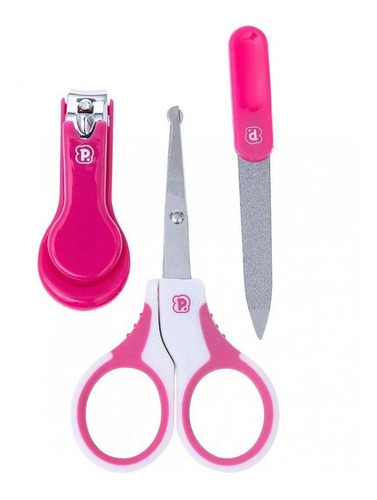 Kit Higiene Infantil 3 Peças - Rosa - Pimpolho 87421