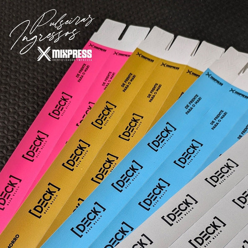 Imagem 4 de 6 de Pulseira Identificação Nylon Impressão Simples . 200 Unids