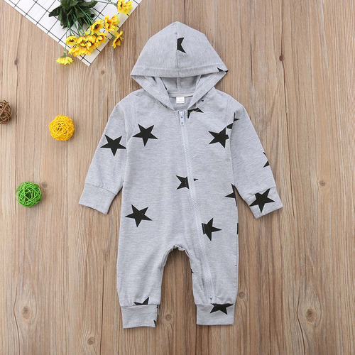 Mono Con Capucha Y Cremallera Con Estampado De Estrellas Par