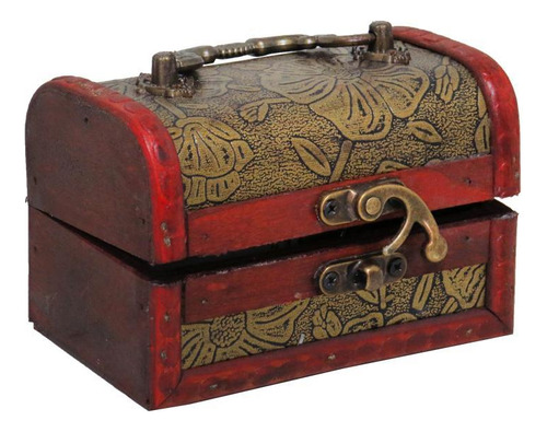 Caja organizadora de flores doradas Bau Porta Treco