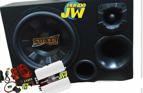 Kit Subwoofer 12 Trio + Potencia + Driver + Tweeter + Spyder