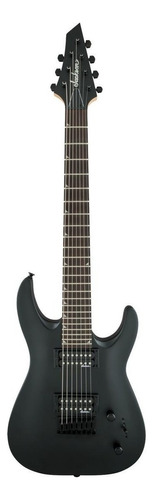 Guitarra eléctrica Jackson JS Series JS22-7 DKA HT dinky de álamo satin black satin con diapasón de amaranto