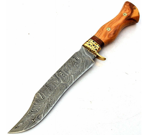 Snan 9707 Cuchillo De Caza Con Mango De Madera De Olivo De 1