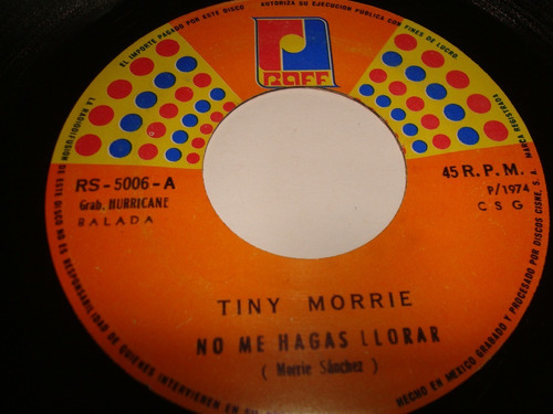 Tiny Morrie - Disco De Vinilo 45 R.p.m  --impecable Estado 