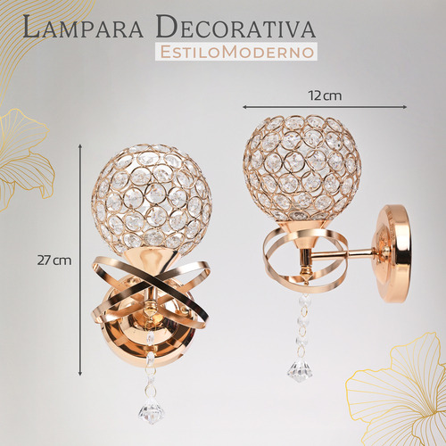 Lampara Individual, Orificios Con Cristales