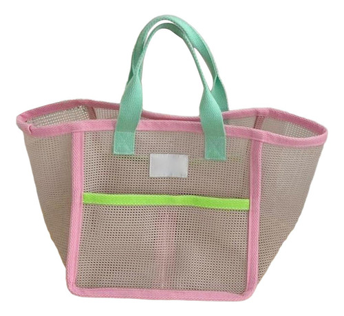 Bolsa De Playa De Malla, Organizador De Maquillaje, Bolso