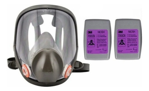 6800 Cara Complete Gas Mask With Filters 3m 7093cn