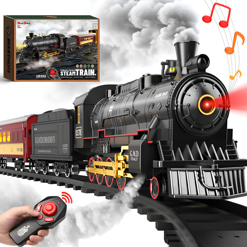 Hot Bee Tren Rc Navidad Luz Vapor Sonido Para Niños 3-8+