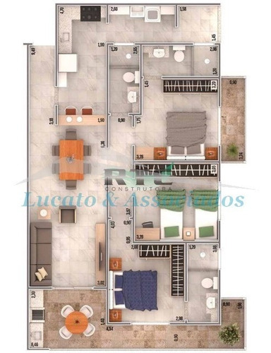 Imagem 13 de 15 de Apartamento Para Venda Na Vila Caiçara Em Praia Grande Sp, 03 Dormitórios Sendo 02 Suítes, Varanda Gourmet, 02 Vagas De Garagem. Entrega Dez 21 - Ap02131 - 68562160