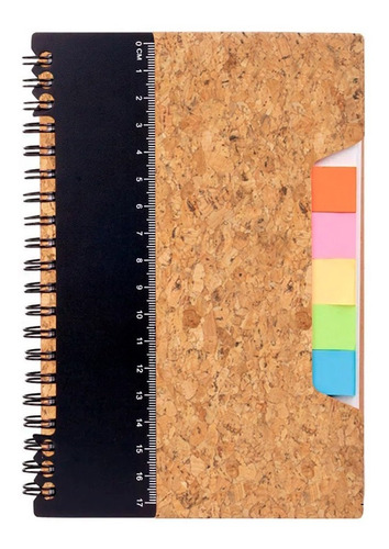 Cuaderno Corcho Con Post It