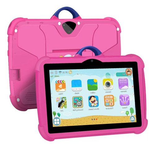 Tablet Infantil 4gb+64gb Android 13 Wifi Blueto Color Rosa