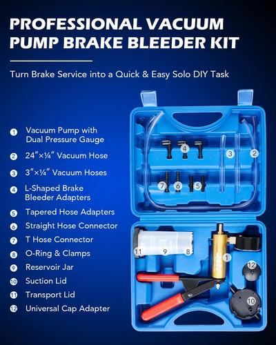 Orion Motor Tech Omt Kit De Purga De Frenos Con Bomba De Vac