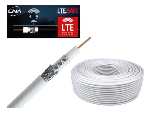 Cable Coaxil Rg6 - Premium, B.perdida 150 M + 10 Conectores 
