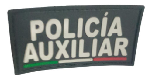 Insignia De Pvc Para Brazo Policia Auxiliar 9.5 X 5