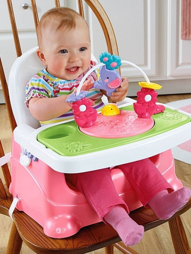 Silla De Comer Rosado Fisher Price. 