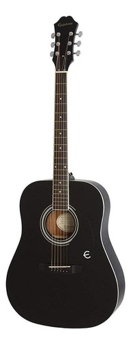 Guitarra acústica Epiphone Limited Edition FT-100 para diestros ebony brillante