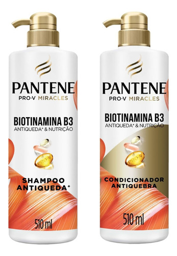 Kit Pantene Shampoo E Condicionador Biotinamina 510ml