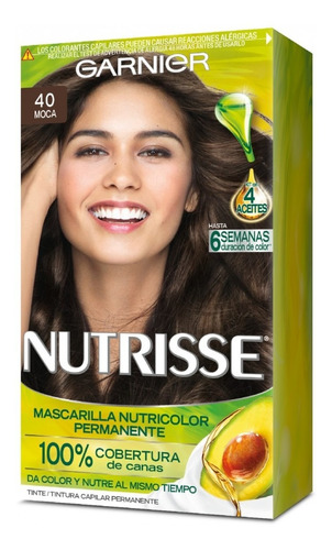 Kit Coloración Permanente Nutrisse Tono 40 Café X 45 Gr