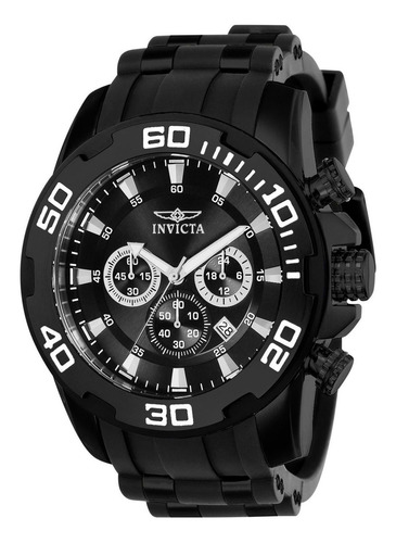 Reloj Invicta 22338 Pro Diver Cuarzo Hombre Correa Negro Bisel Negro Fondo Negro