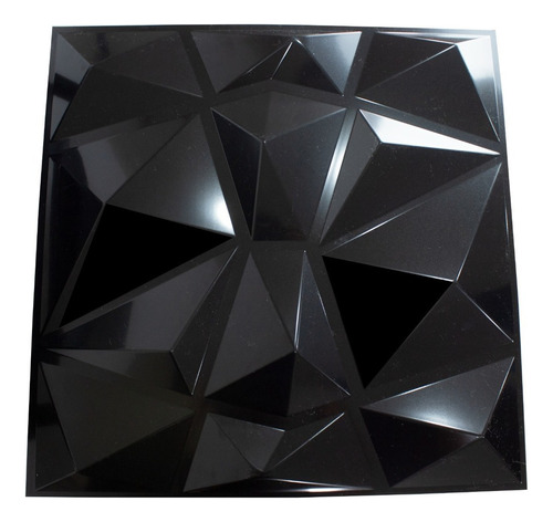 Panel Decorativo 3d Pared Prismas Negro Mate Decoform 1m2