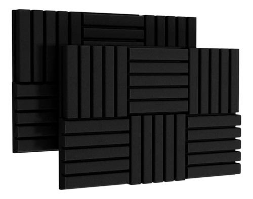 Paquete De 12 Paneles De Espuma Acústica Autoadhesivos De 2