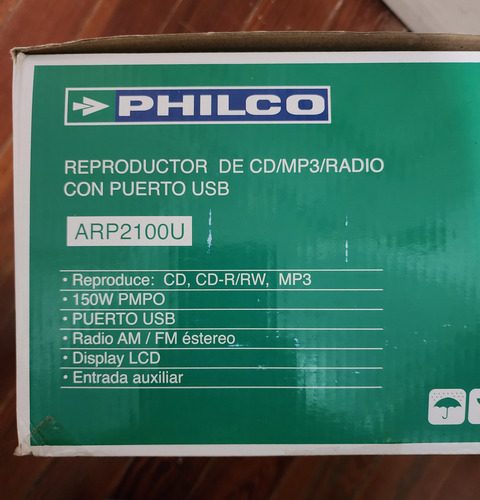Reproductor Philco Negro Para Arreglo Del Cd.. Negro (Usado)