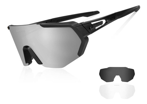 Gafas De Sol Polarizadas Para Ciclismo Queshark 3 Lentes Uv4