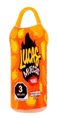 Imagen 2 de 2 de Caja Lucas Muecas Sabor Mango Con 24 Paquetes De 10 Piezas