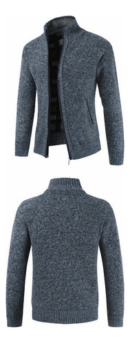 Cárdigan Suéter Hombre Chaqueta Punto Polar Cremallera