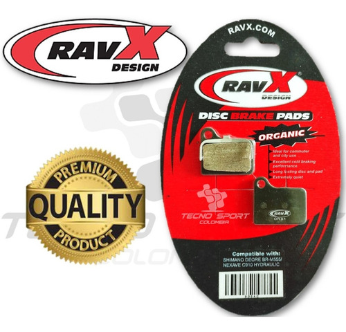 Imagen 2 de 10 de Pastilla De Freno Ravx Mod Shimano Deore Hidraulico Organica