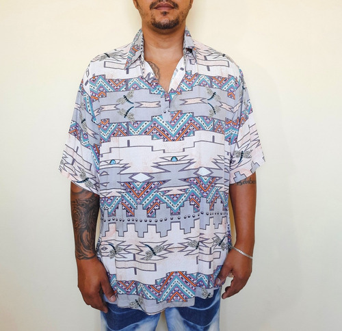Imagem 2 de 6 de Blusa Bata Masculina Tecido Andre