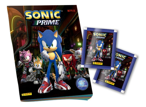 Pacote Album + 20 Sobres Sonic Prime 2024