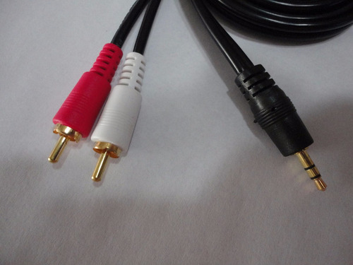 Cable Mini Plug 3,5 Estereo A 2 Rca Dorado Excelente Calidad